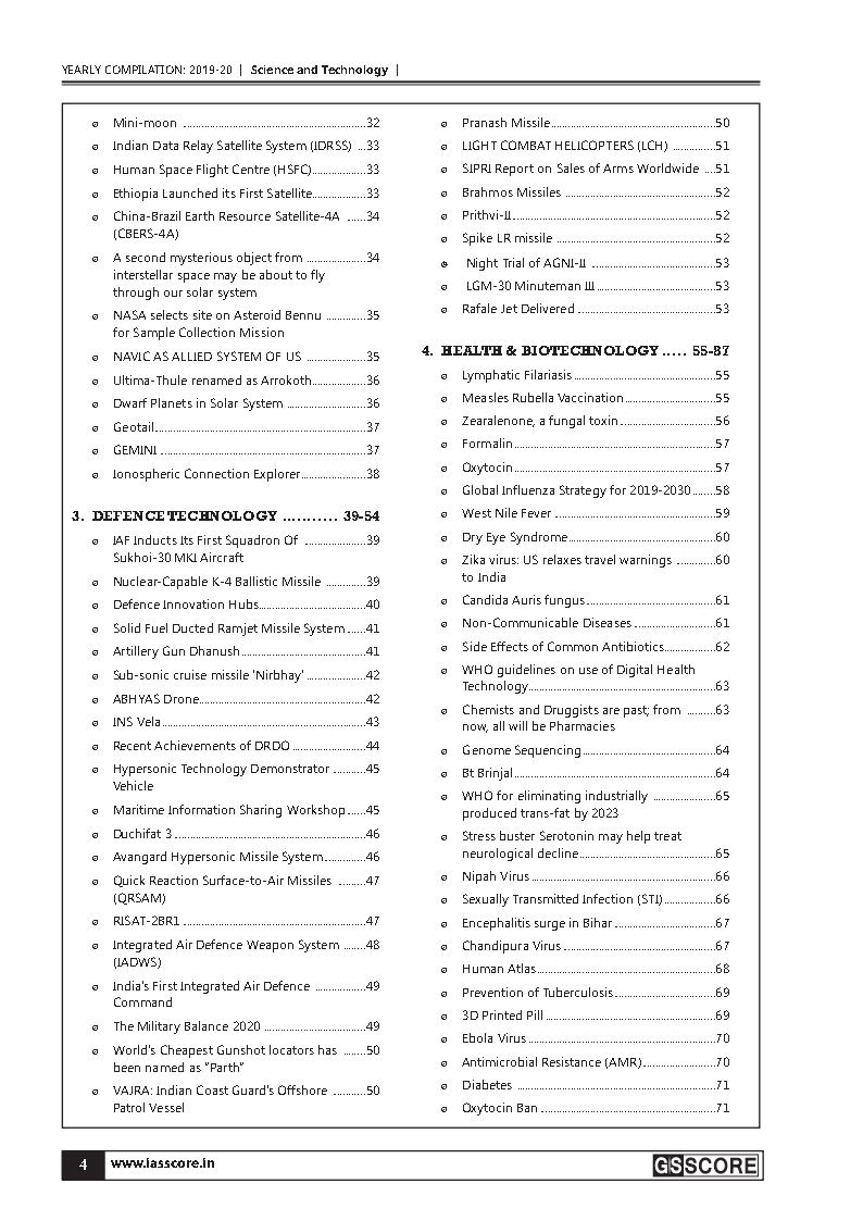 GS Score IAS Prelims Target PT 2020 Current Affairs Science